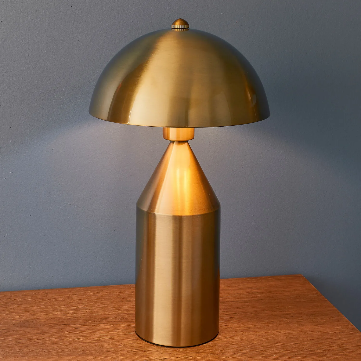 Gold Metal Table Desk Study Lamp With Dome Shade