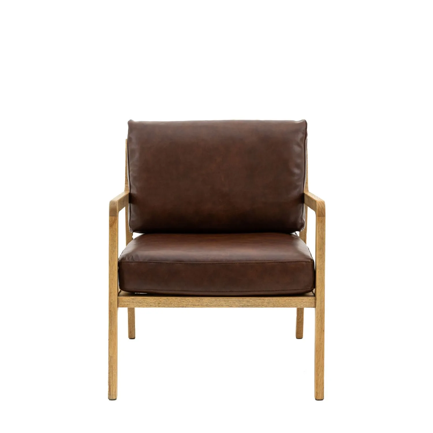 Armchair Antique Brown Leather