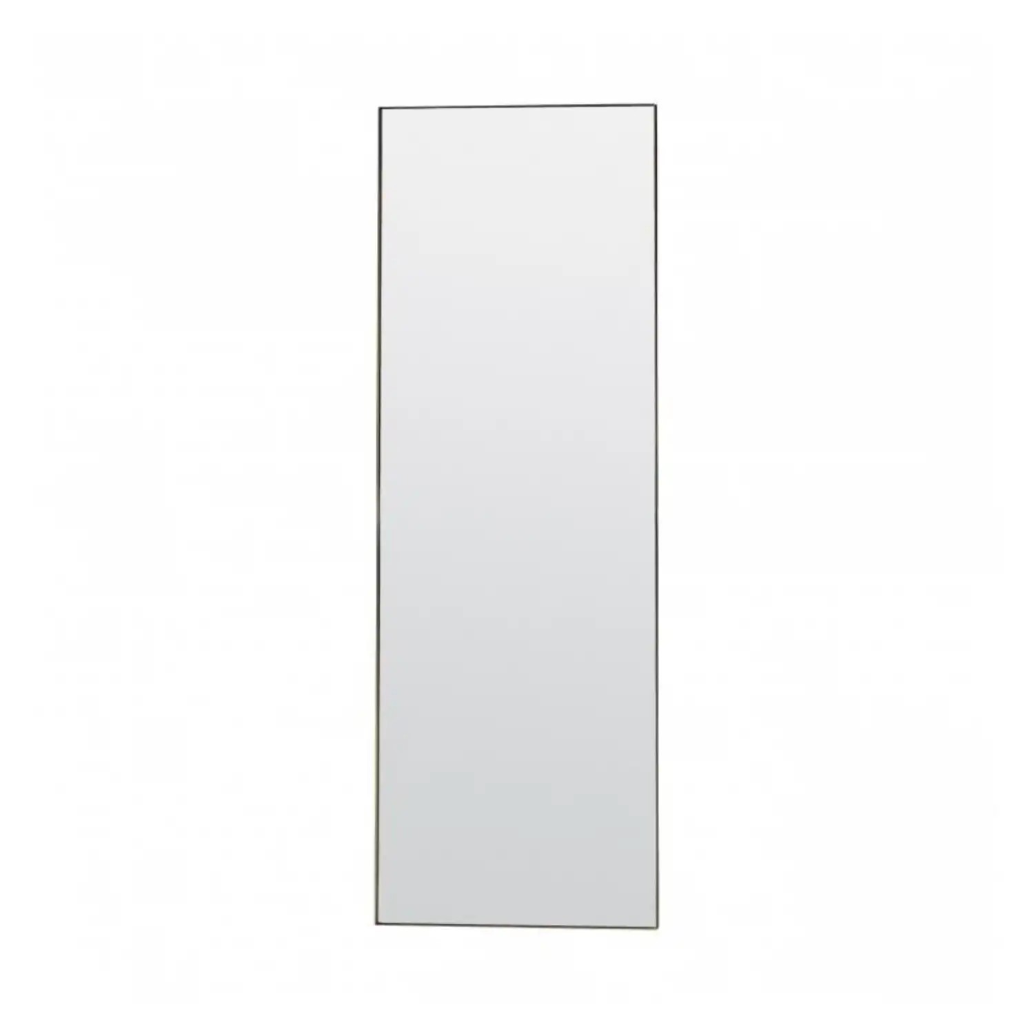 Large Champagne Gold Rectangular Thin Frame Leaner Wall Mirror