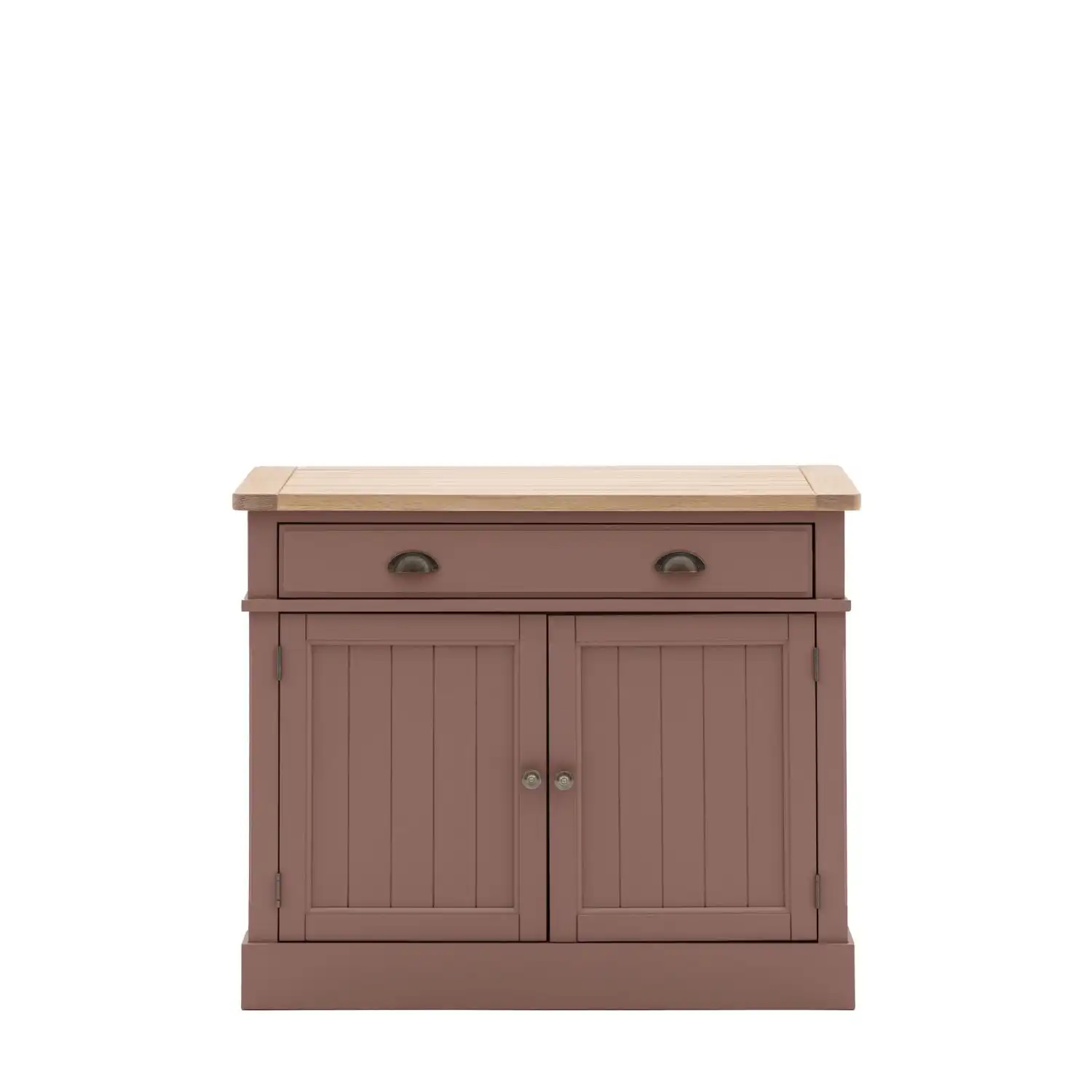 Traditional Brown Painted Small Wooden 2 Door Sideboard