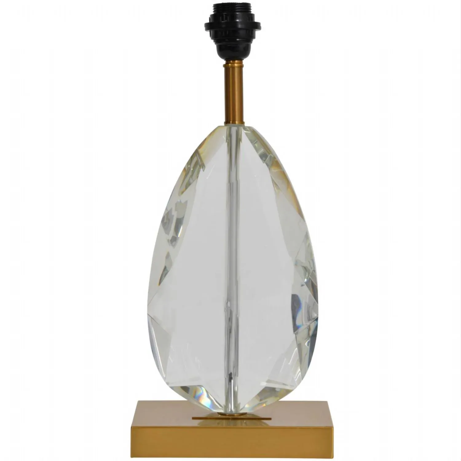 Brass and Glass Teardrop Table Lamp Base Only