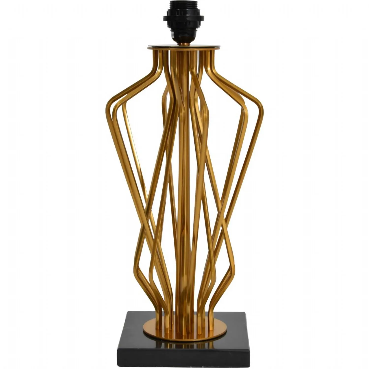 Brass Spindle Mesh Table Lamp Base Only