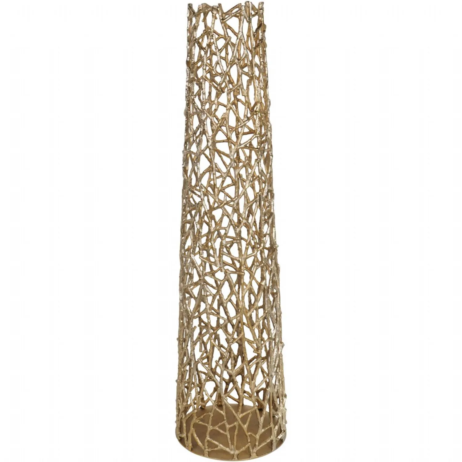 Gold Metal Twigs Designed Tall Floor Vase