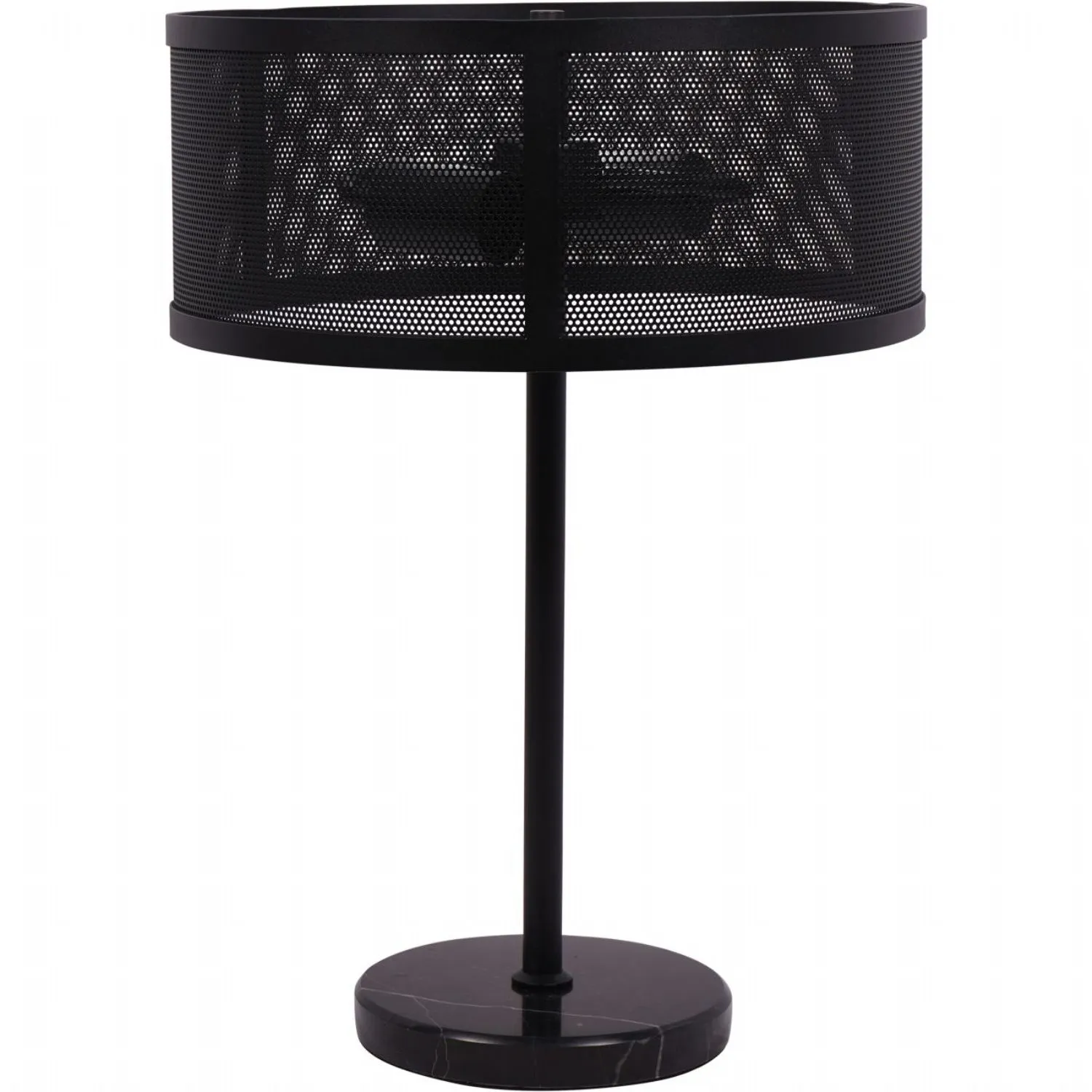 Storm Mesh Black Table Lamp with Shade