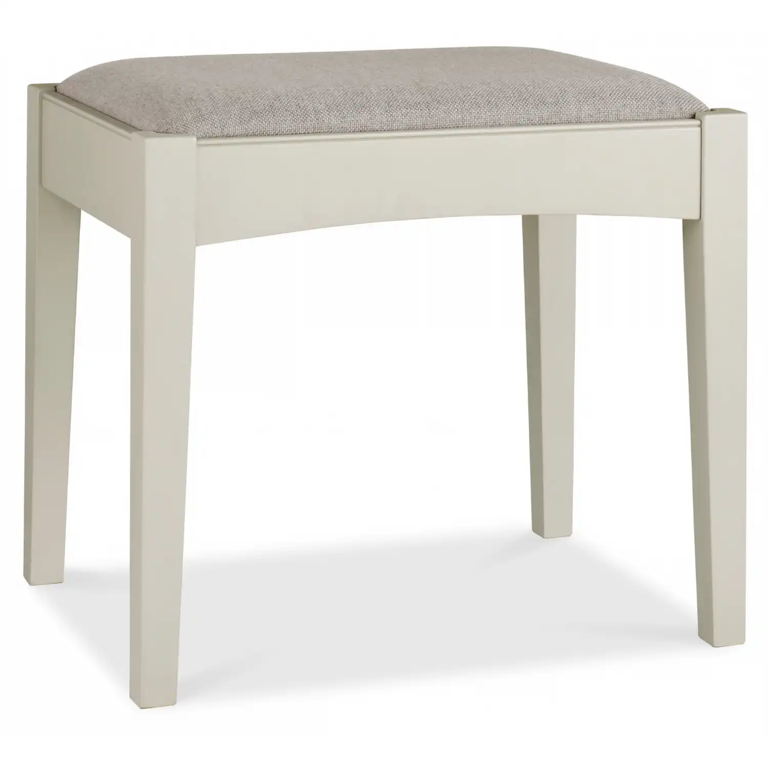 Grey Painted Dressing Table Stool Grey Fabric Seat Pad