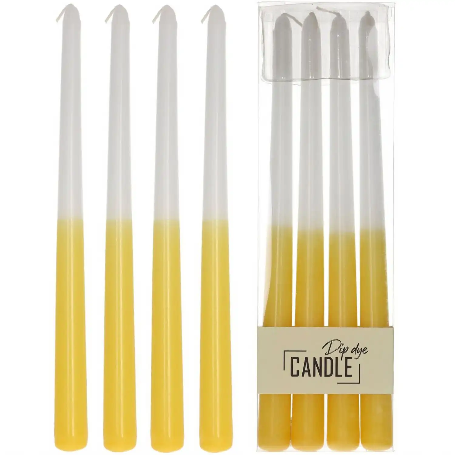 Candle Dip Dye Wax Yellow BOX 4