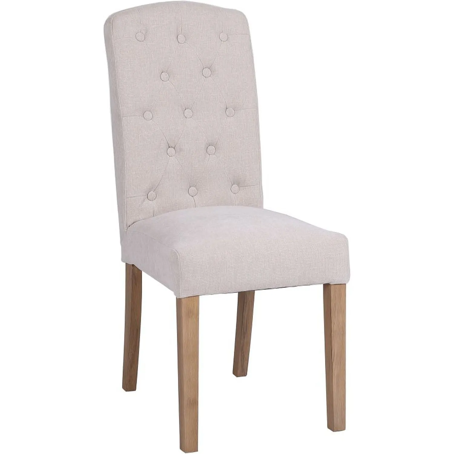 The Chair Collection Button Back Dining Chair Natural