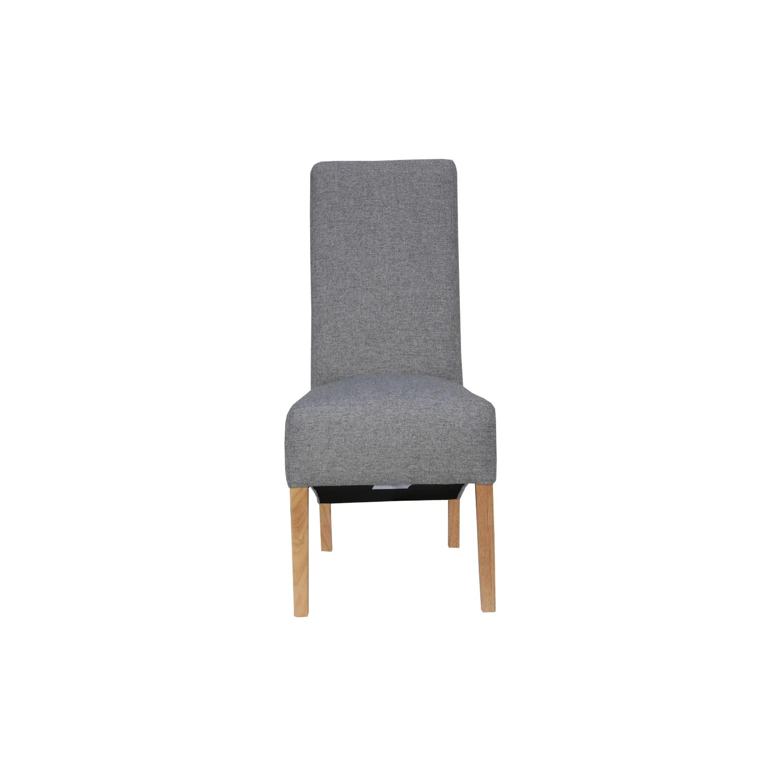 Light Grey Wool Wooden Dining Chair