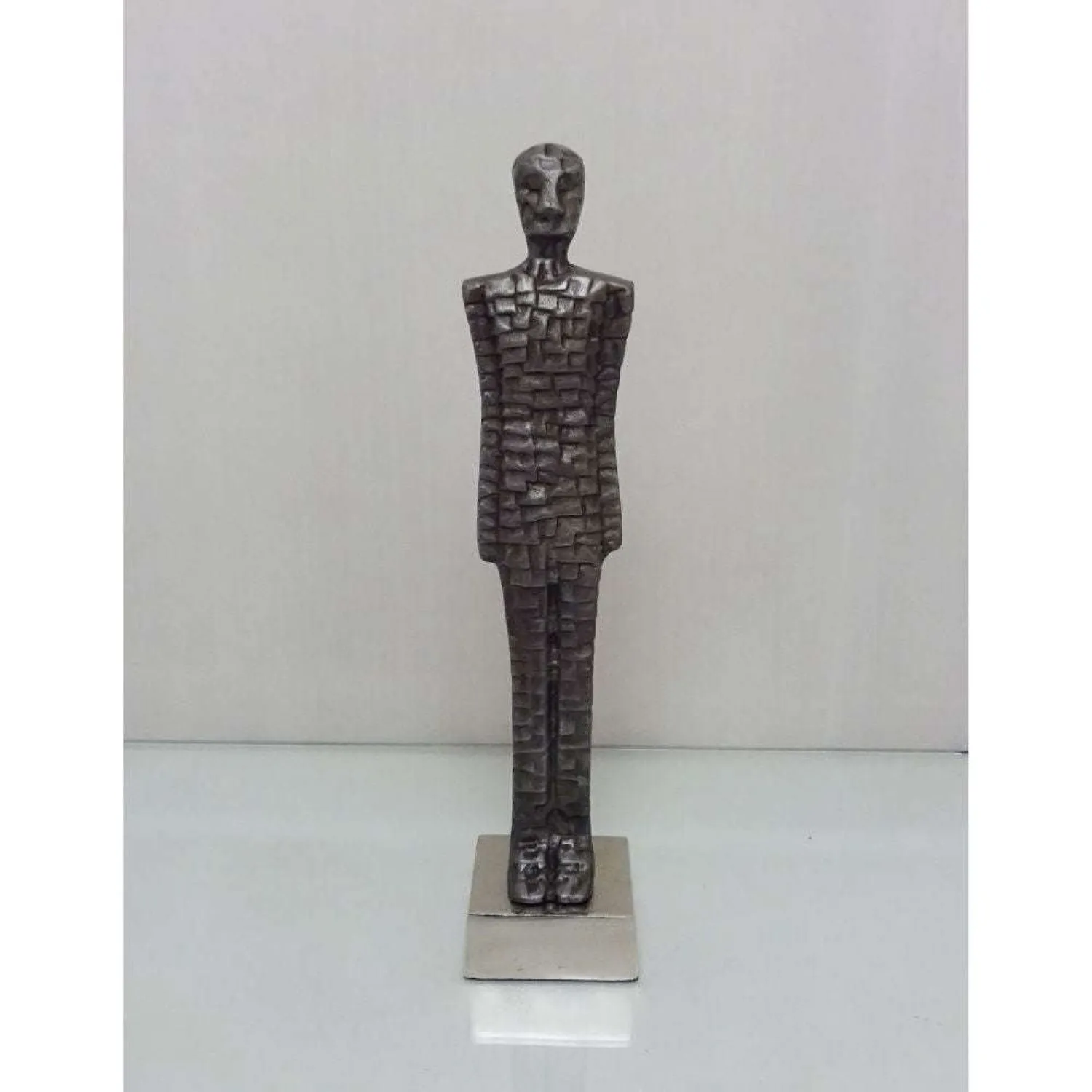 Mint Homeware Large Standing Man Sculpture Grey Nickel