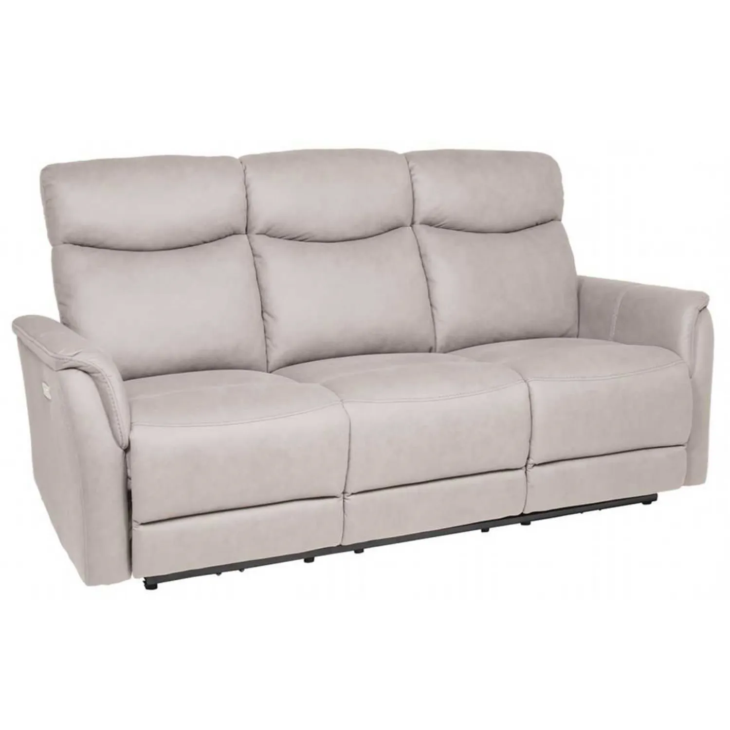 Taupe Cream Fabric 3 Seater Electric Reclining Sofa