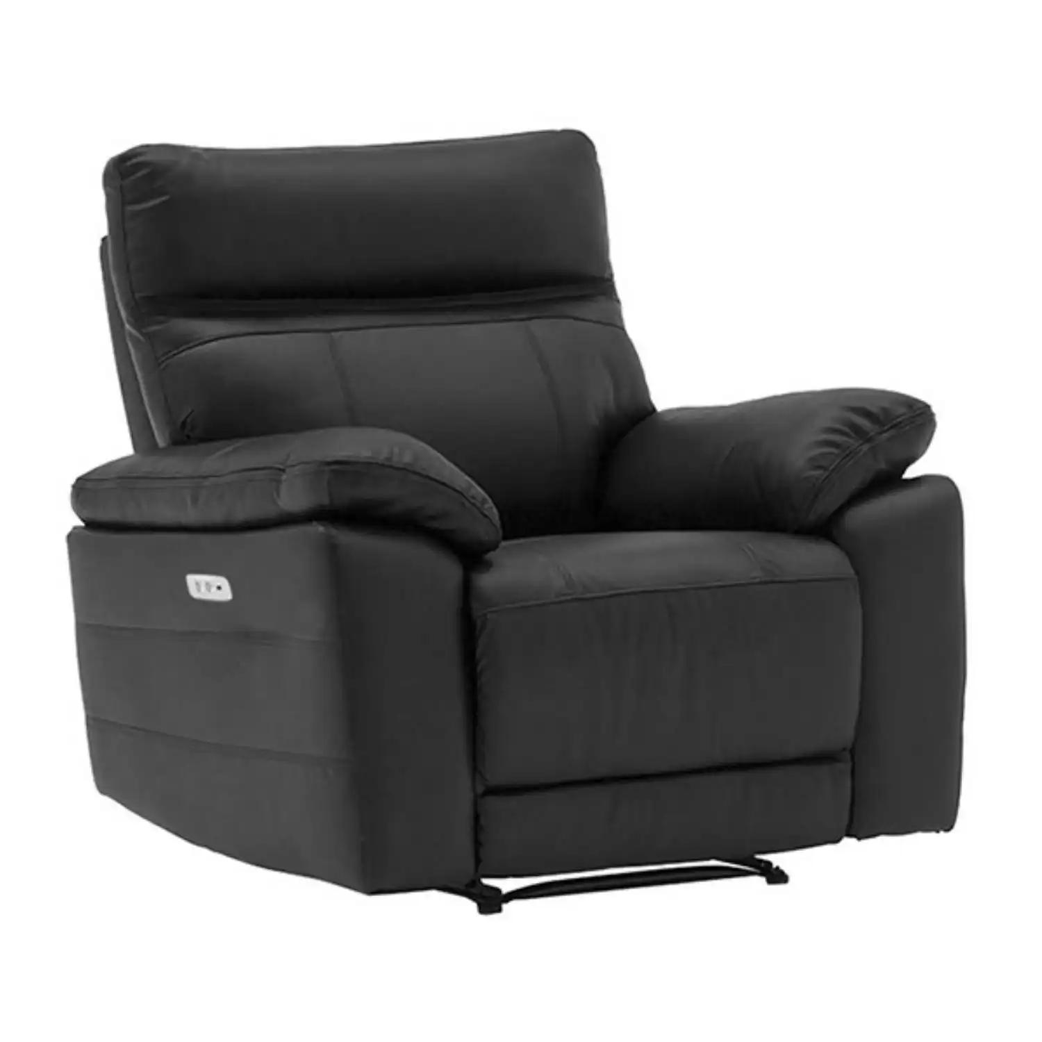 Black Leather 1 Seater Electric Recliner Chair