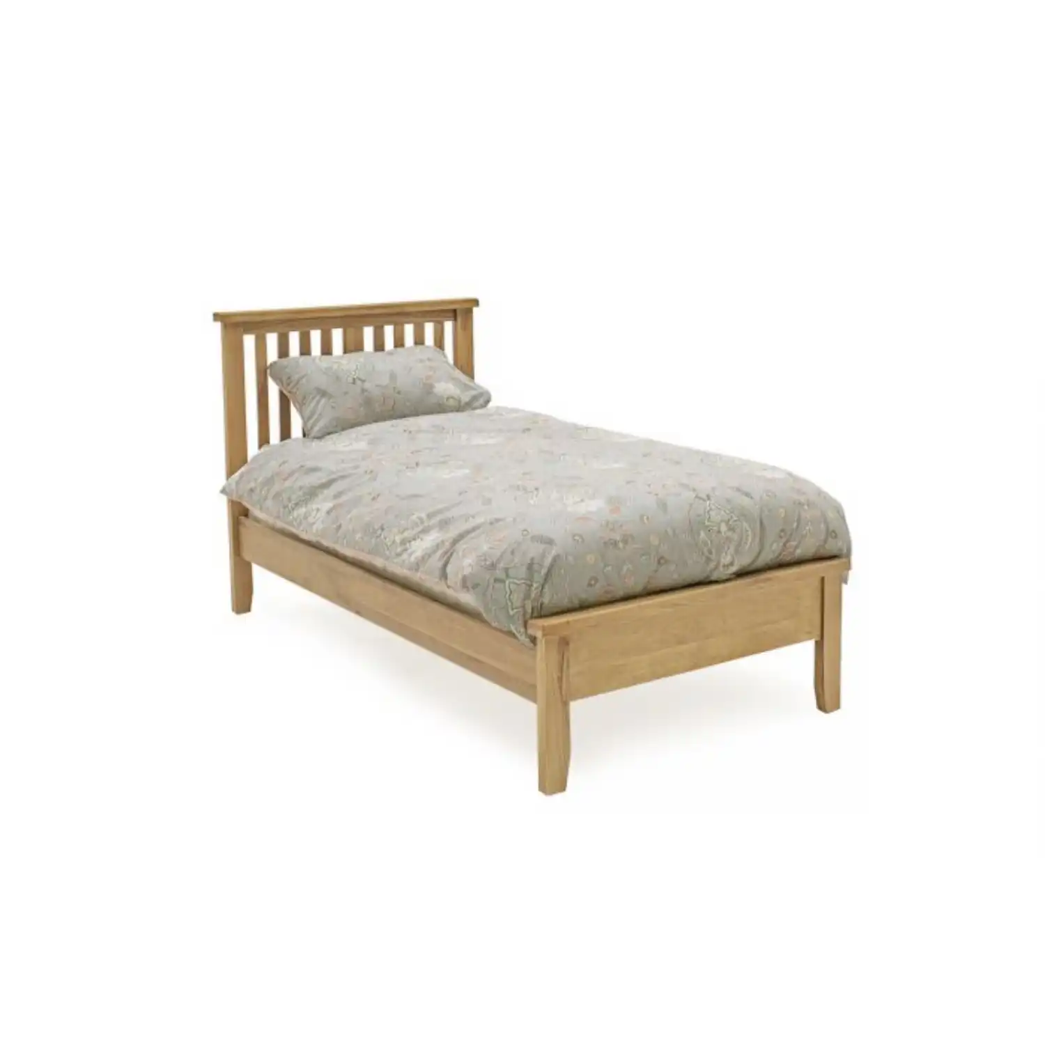 Traditional Oak Single Low Footend Bed